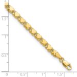 10k Polished Double-Sided 4mm Heart Links Anklet - Image 5
