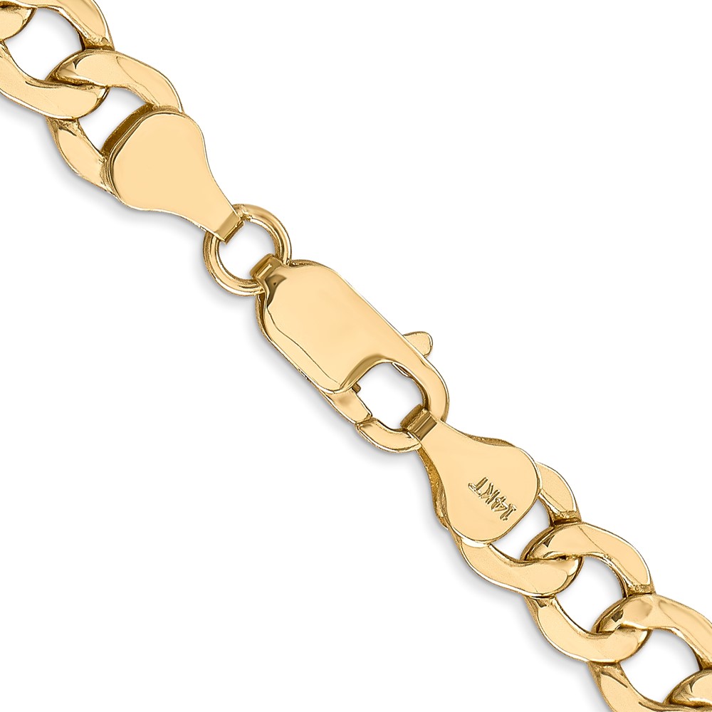 10k 7mm Semi-Solid Curb Link Chain - Image 3