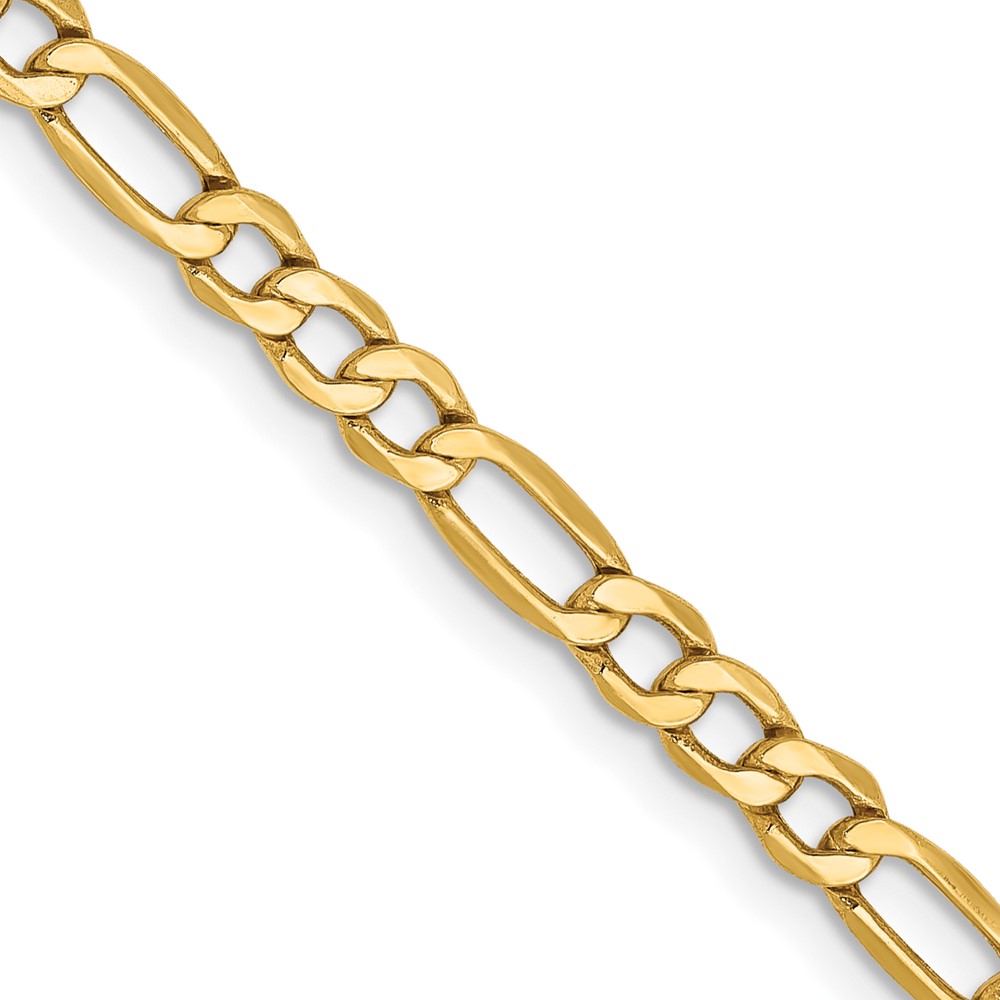 10k 3.5mm Semi-Solid Figaro Chain - Image 1