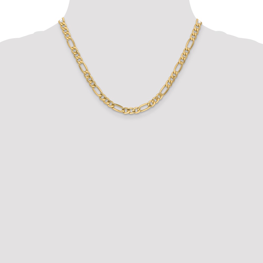 10k 6.25mm Semi-Solid Figaro Chain - Image 4