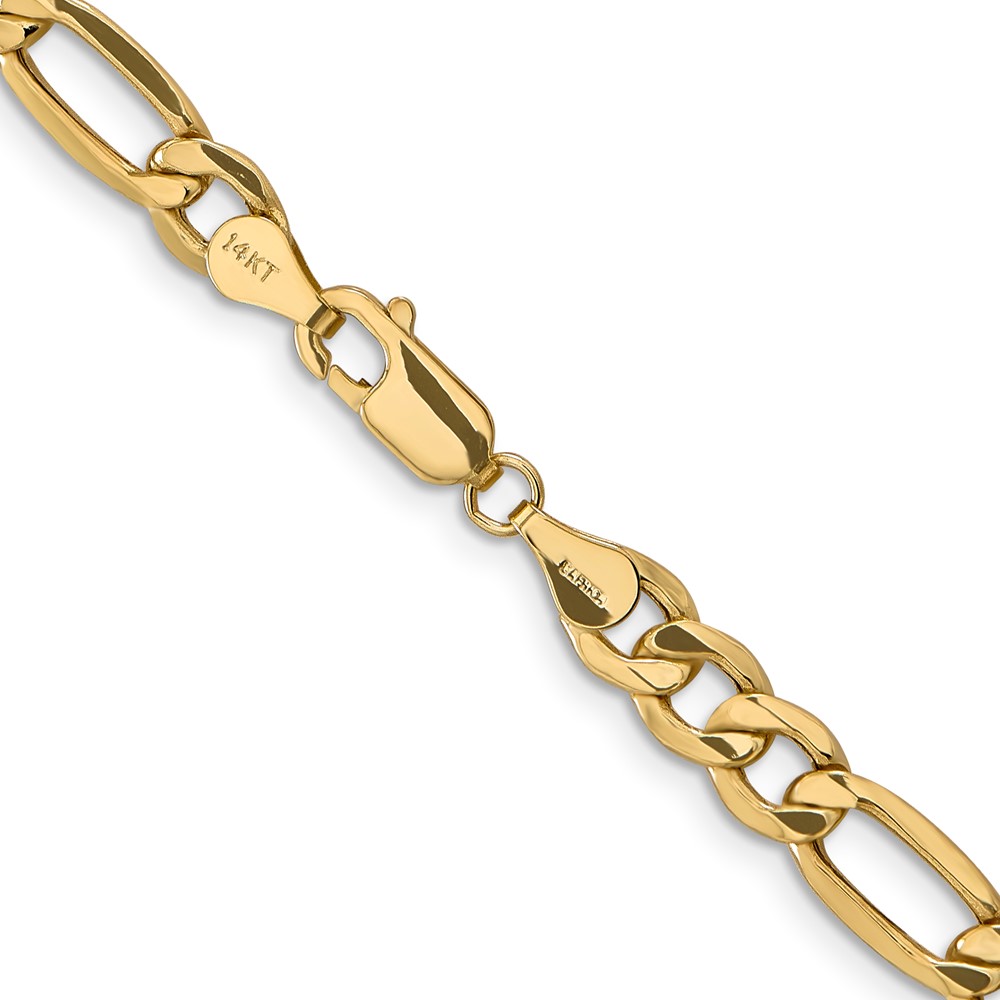 10k 6.25mm Semi-Solid Figaro Chain - Image 3