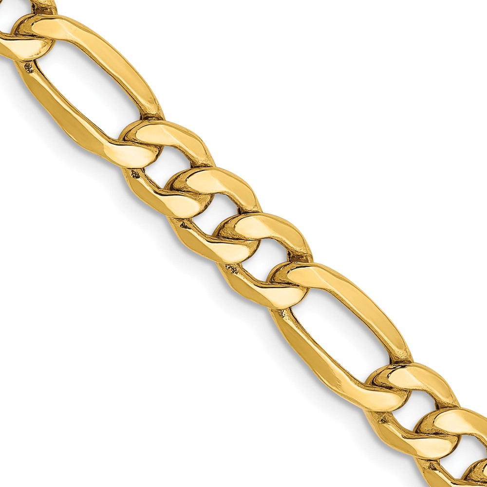 10k 6.25mm Semi-Solid Figaro Chain - Image 1