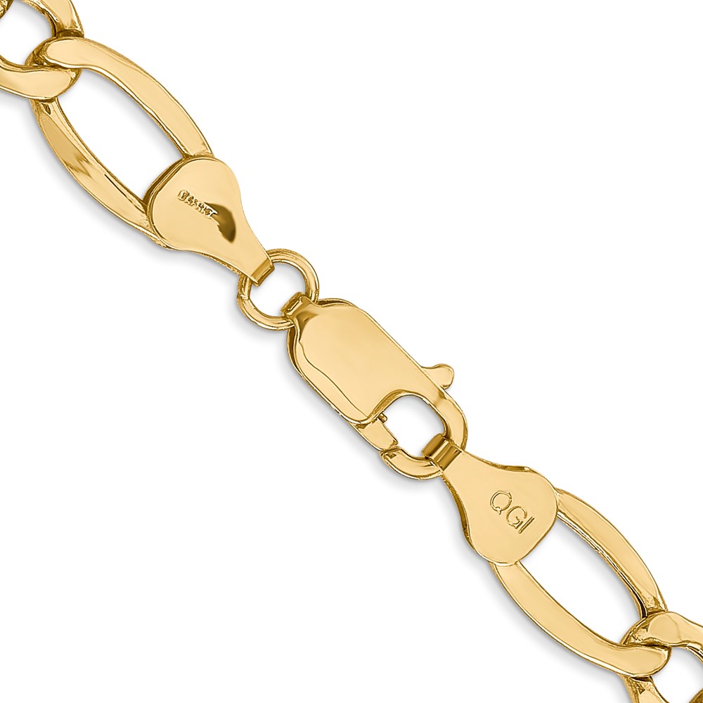10k 7.3mm Semi-Solid Figaro Chain - Image 3