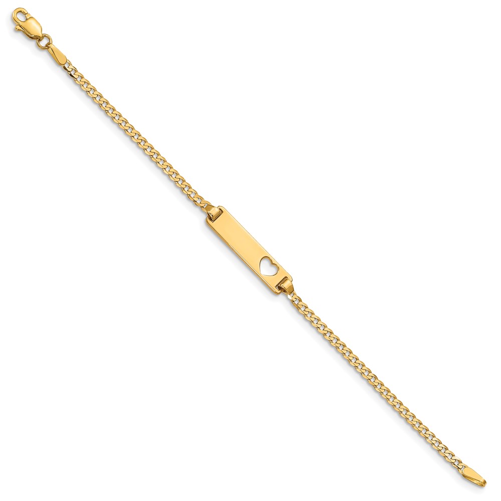 10k Flat Curb Link ID Bracelet - Image 2