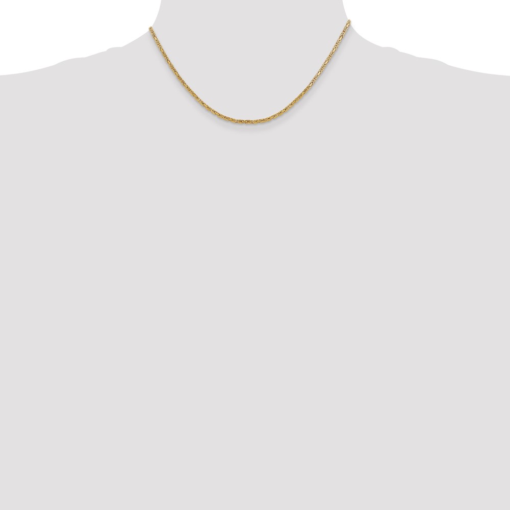 10K 2mm Byzantine Chain - Image 4