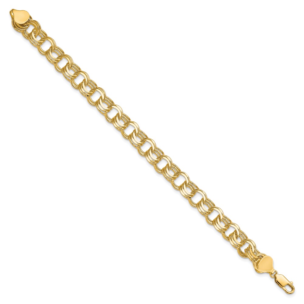 10k Triple Link Charm Bracelet - Image 2