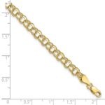 10k Solid Double Link Charm Bracelet - Image 4