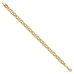 10KY Solid Double Link Charm Bracelet - Image 2