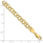 10k Solid Double Link Charm Bracelet - Image 4