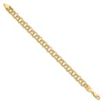 10k Solid Double Link Charm Bracelet - Image 2
