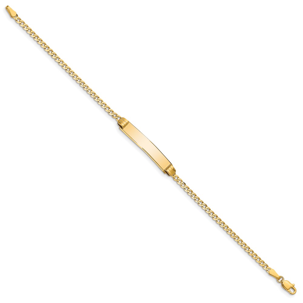 10k Flat Curb Link ID Bracelet - Image 2