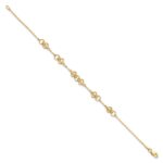 10k Polished Heart 7.5in Bracelet - Image 2