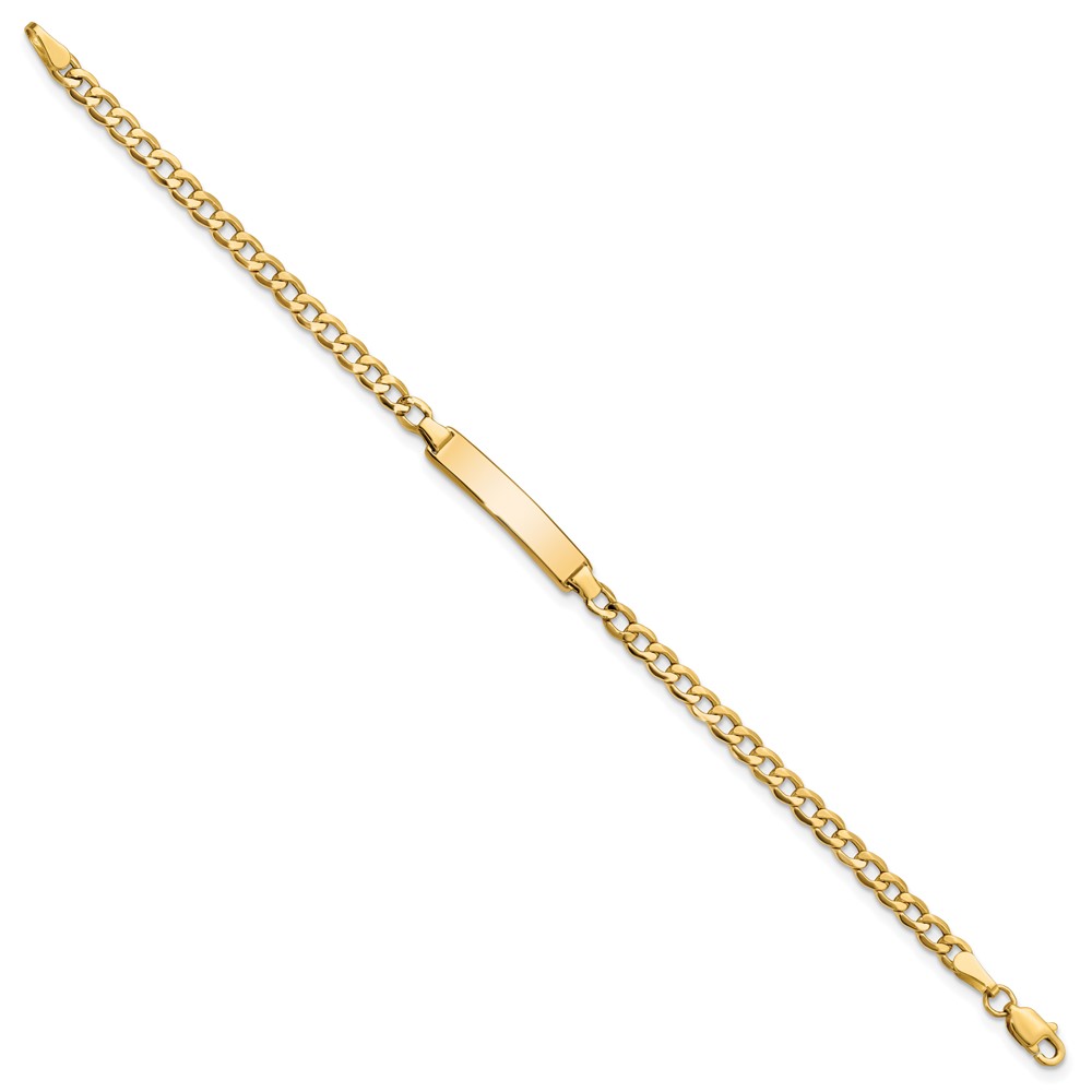 10k Semi-solid Curb Link ID Bracelet - Image 2