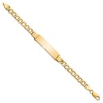 10k Semi-solid Curb Link ID Bracelet - Image 2