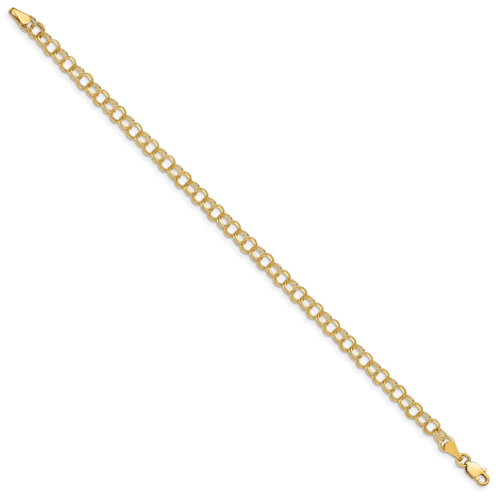 10k Double Link Charm Bracelet - Image 3