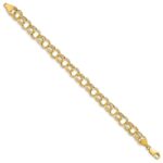 10k Hollow Double Link Charm Bracelet - Image 2