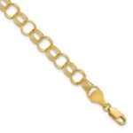 10k Solid Triple Link Charm Bracelet