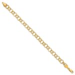 10k Solid Triple Link Charm Bracelet - Image 3