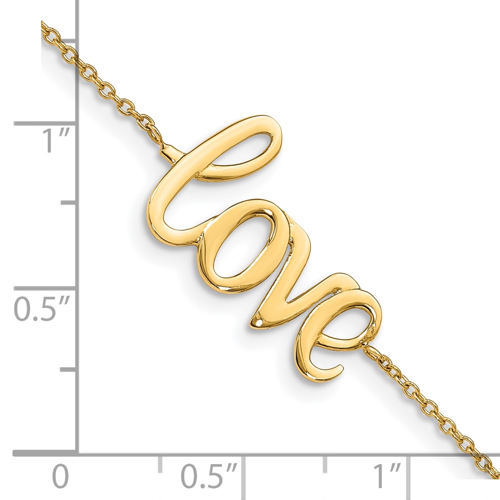 10K Polished LOVE Bracelet - Image 4
