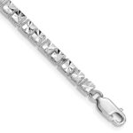 10K White Gold Diamond-Cut Bracelet