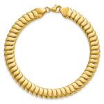 10K Polished Fancy Herringbone Link 7.5 inch Bracelet - Image 4