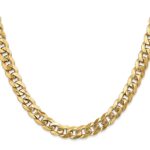 10k 7.75mm Flat Beveled Curb Chain - Image 2