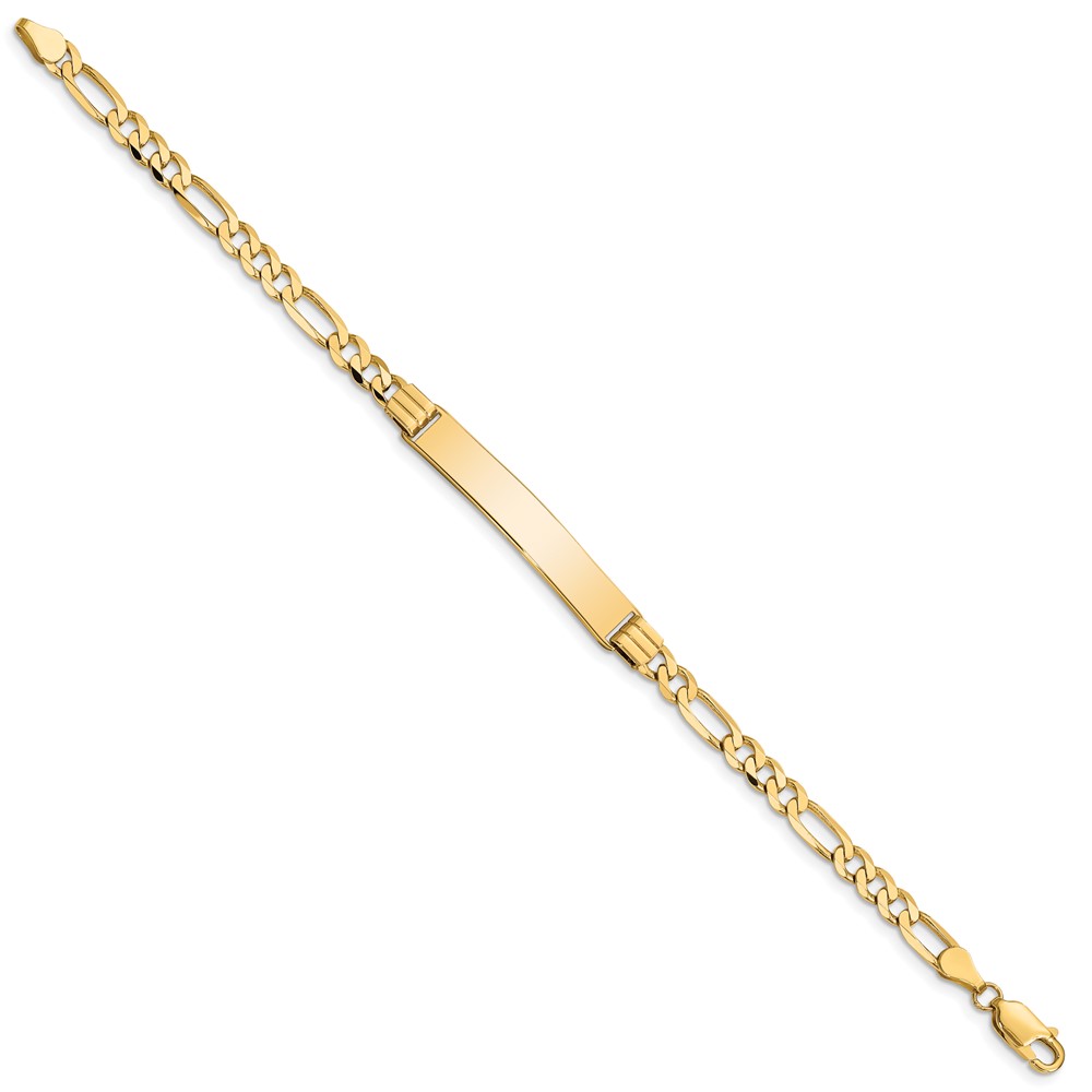 10k Figaro Link ID Bracelet - Image 2