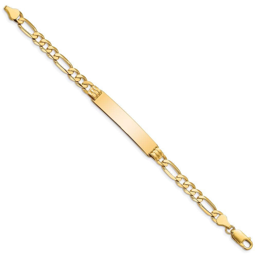 10k Figaro Link ID Bracelet - Image 2