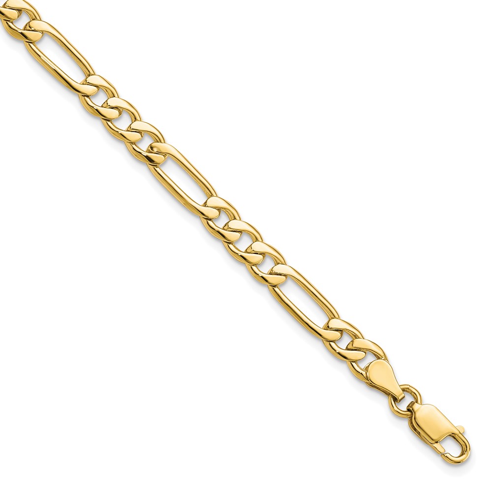 10k 5.25mm Fancy Polished Link Bracelet - Image 1