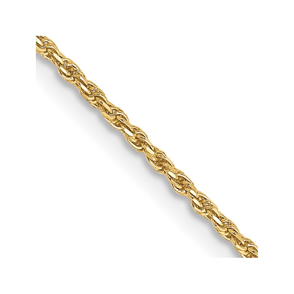 10k 1.15mm Diamond Cut Machine Made Rope Chain - Image 1