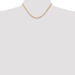10k 3mm Diamond-cut Rope Chain - Image 4