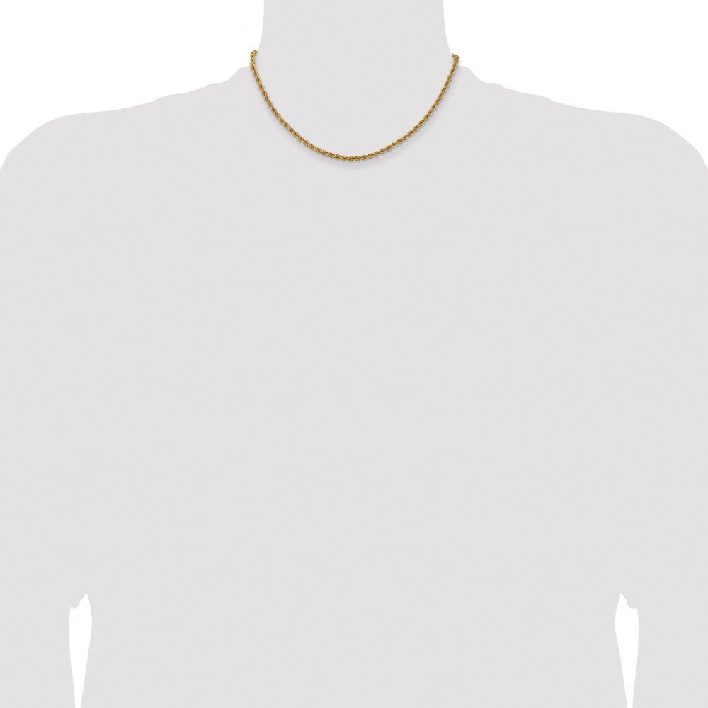 10k 3mm Regular Rope Chain - Image 4