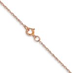 10k  Rose Gold .6 mm Carded Cable Rope Chain - Image 3