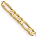 10k 3mm Concave Figaro Chain