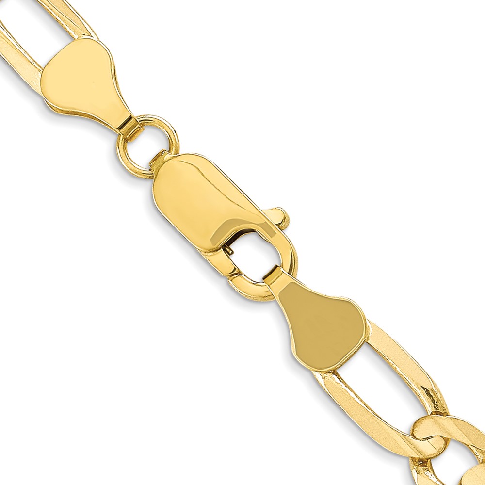 10k 6mm Concave Open Figaro Chain - Image 3