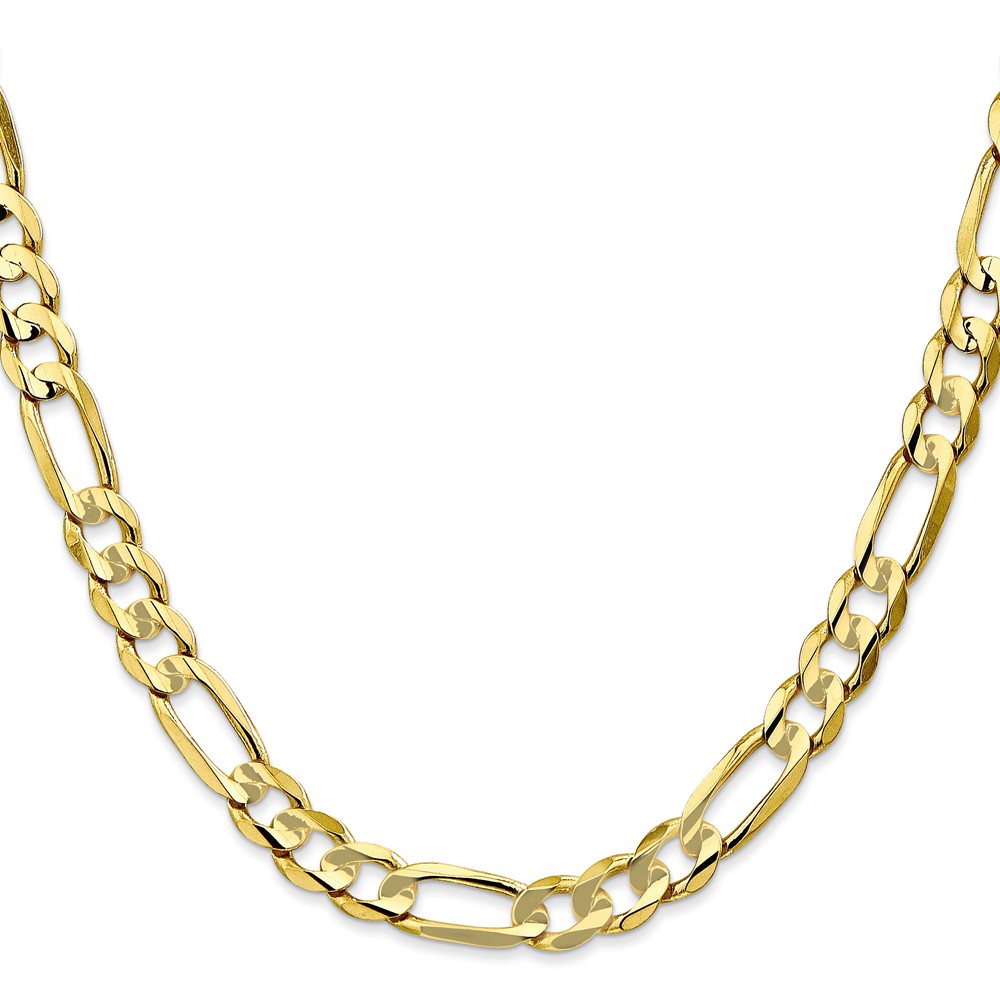 10k 6.75mm Concave Open Figaro Chain - Image 2