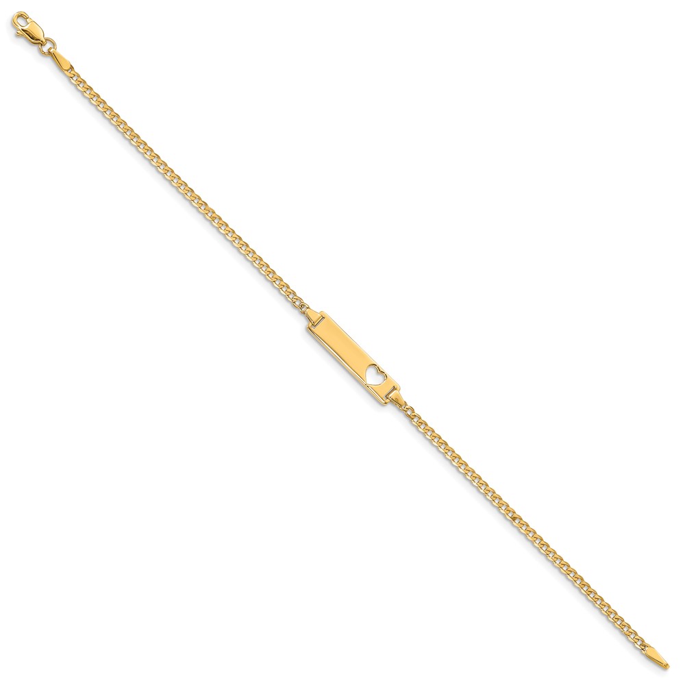 10k Flat Curb Link ID Bracelet - Image 2