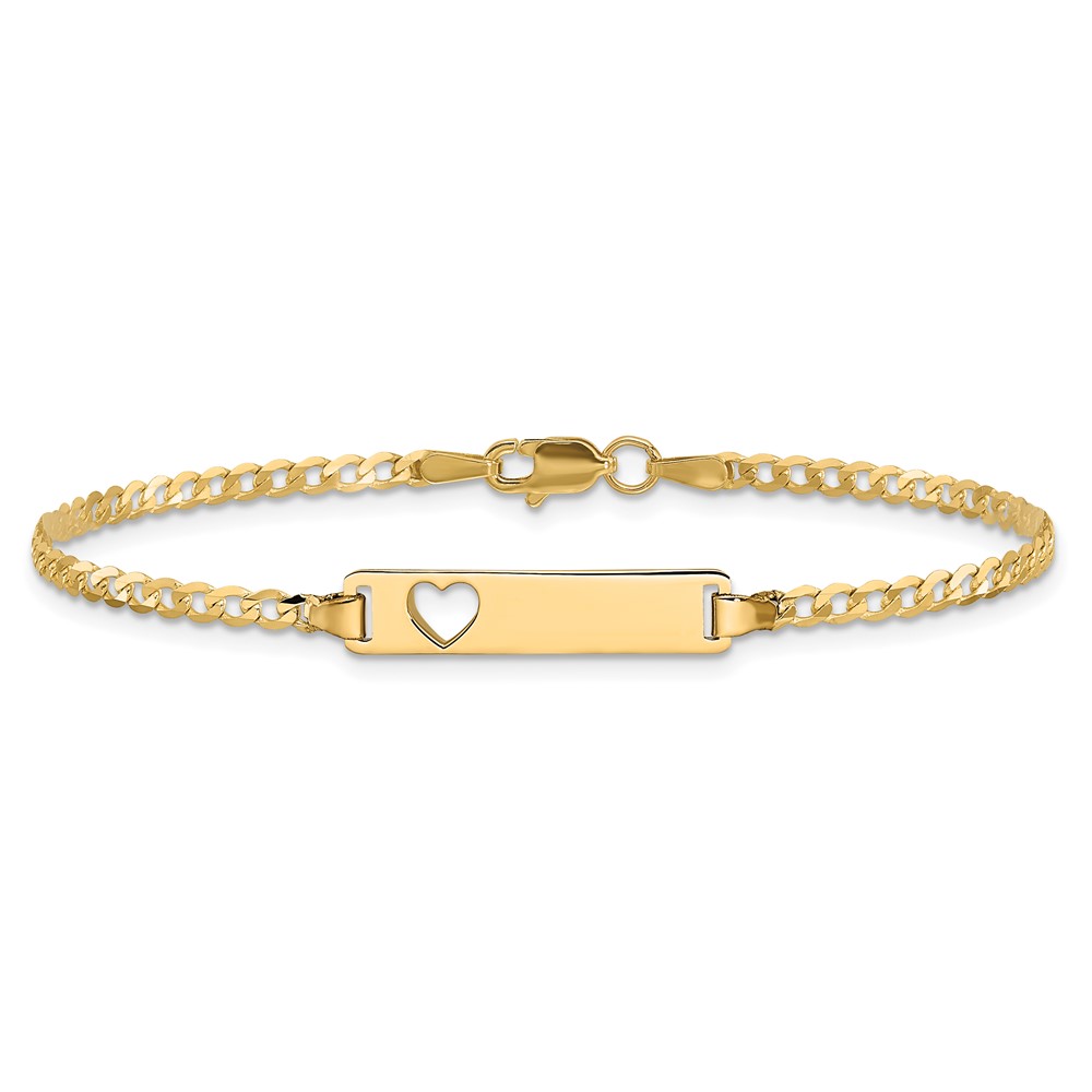 10k Flat Curb Link ID Bracelet - Image 3