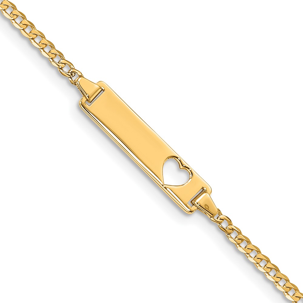 10k Flat Curb Link ID Bracelet - Image 1