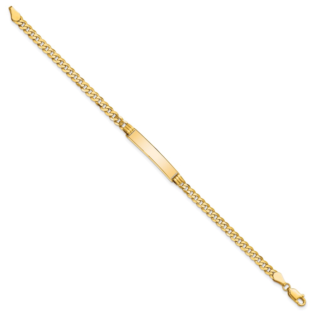 10k Flat Curb Link ID Bracelet - Image 2