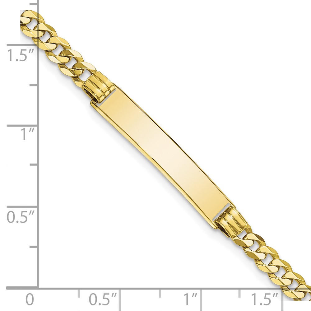 10k Flat Curb Link ID Bracelet - Image 3