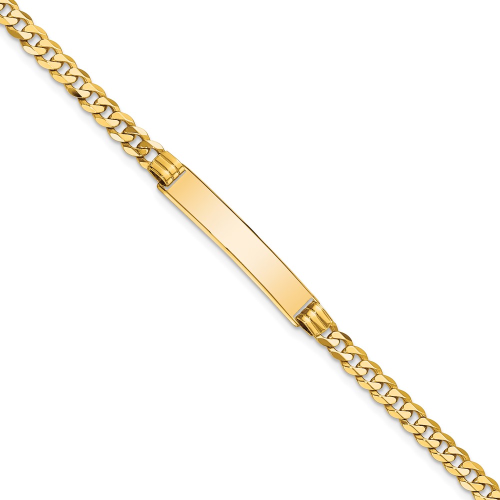 10k Flat Curb Link ID Bracelet - Image 1