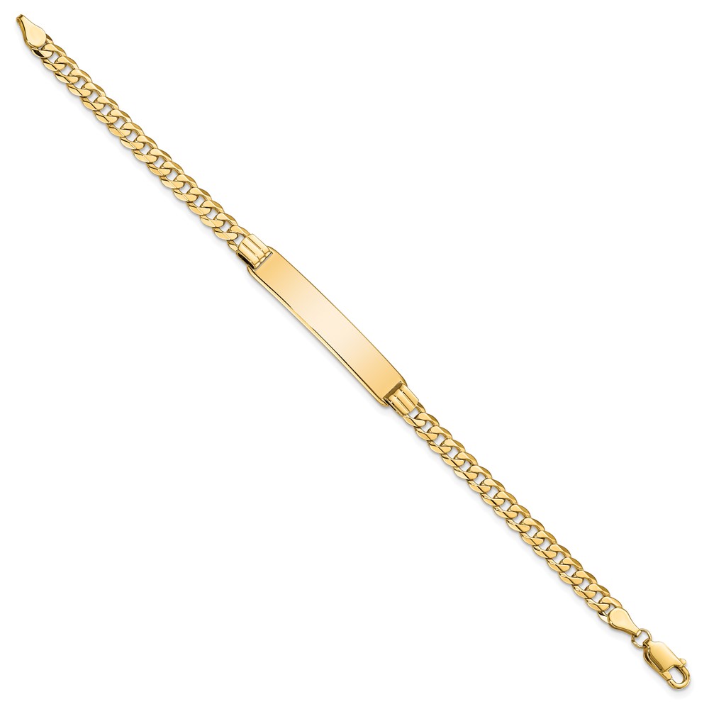 10k Flat Curb Link ID Bracelet - Image 2
