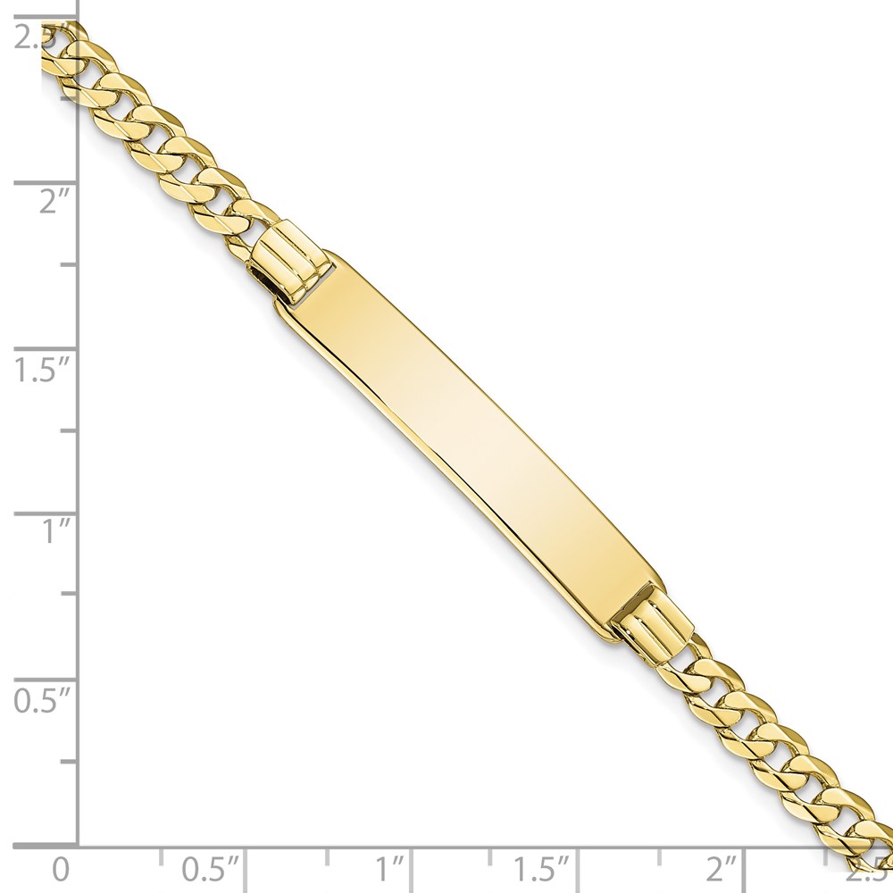 10k Flat Curb Link ID Bracelet - Image 3