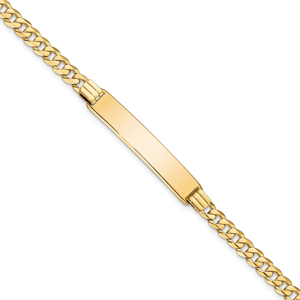10k Flat Curb Link ID Bracelet - Image 1