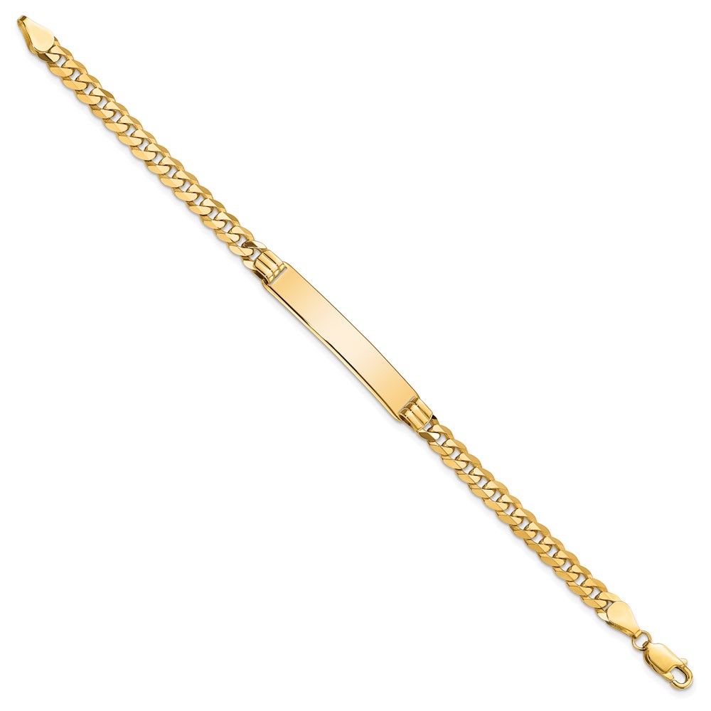 10k Flat Curb Link ID Bracelet - Image 2