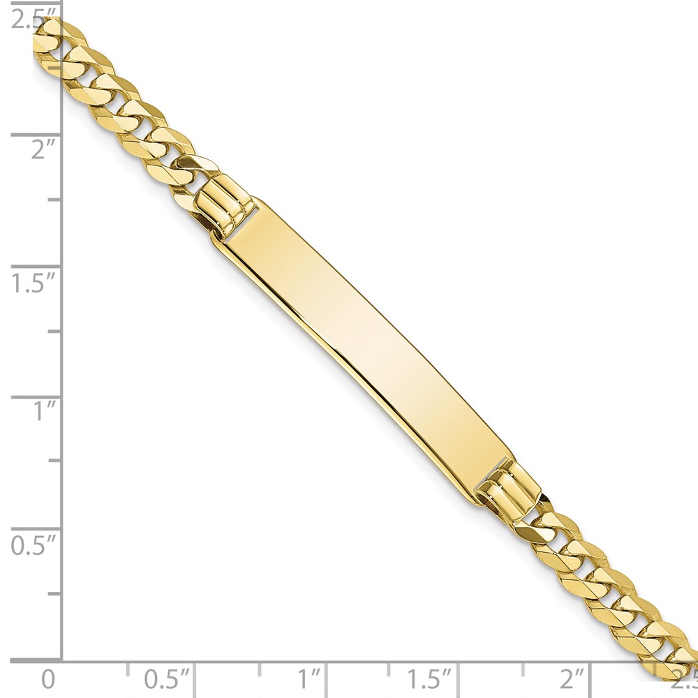 10k Flat Curb Link ID Bracelet - Image 3