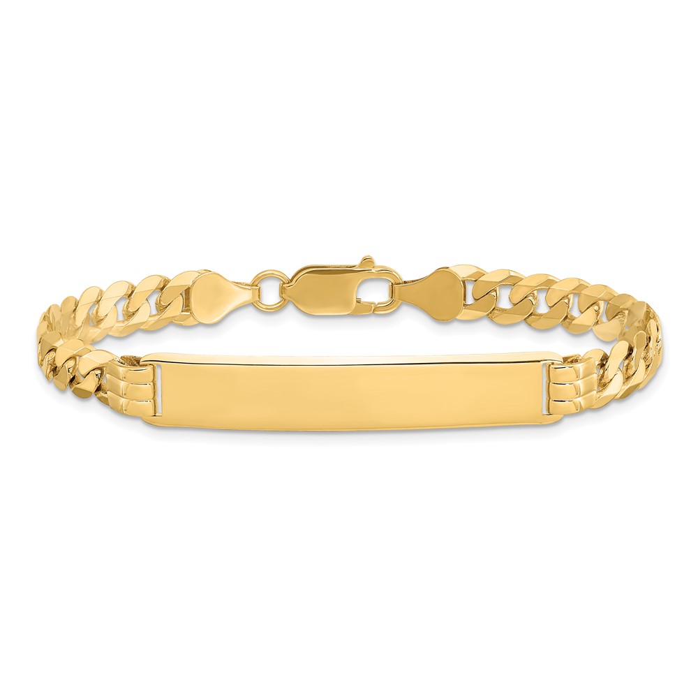 10k Flat Curb Link ID Bracelet - Image 3