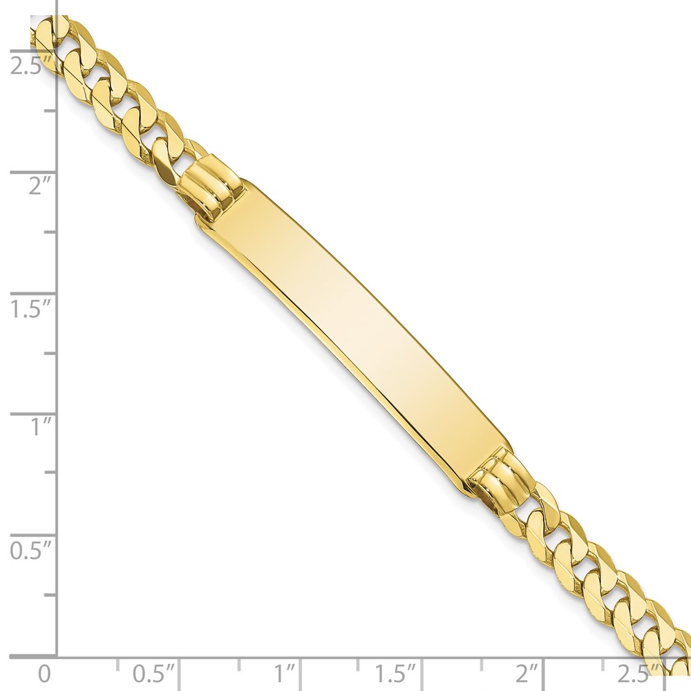 10k Flat Curb Link ID Bracelet - Image 4