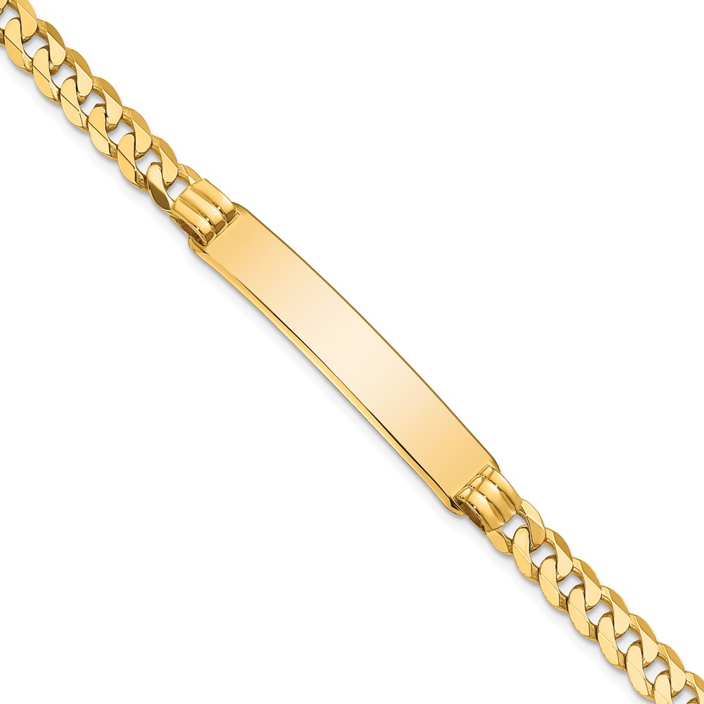 10k Flat Curb Link ID Bracelet - Image 1